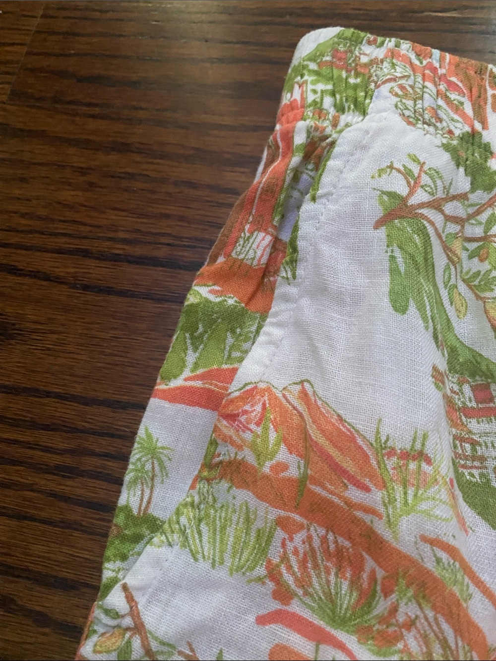 NWT Cynthia Rowley Linen European Countryside Print Pant Size L - Picture 7 of 7